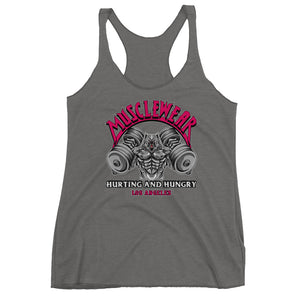 Musclewear LA (Pink) Women's Triblend Racerback Tank