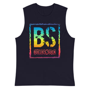 Bullies Suck Rainbow Unisex Muscle Shirt