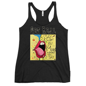 Say What You Mean Women's Triblend Racerback Tank