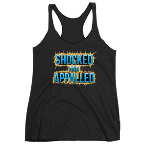 Shocked and Appalled Women's Triblend Racerback Tank