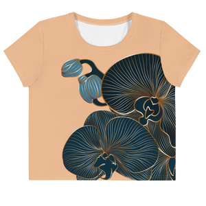 Blue Orchid (Peach Nude) Crop Tee