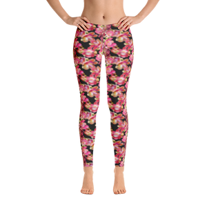 Cannonball Flower Leggings (Small Print-Black)