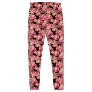 Cannonball Flower Leggings (Small Print-Black)