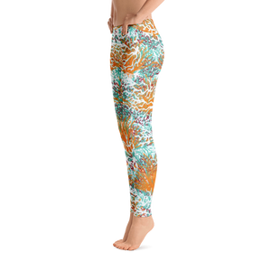 Coral Series 2 Leggings (White Mirror Print)