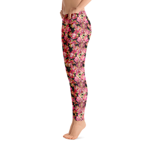Cannonball Flower Leggings (Small Print-Black)