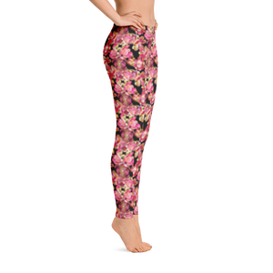 Cannonball Flower Leggings (Small Print-Black)
