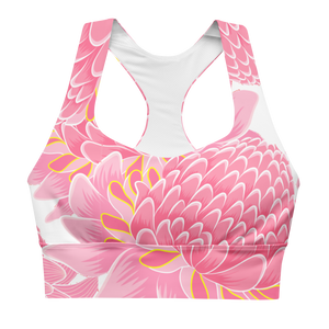 Pink Ginger Longline Sports Bra