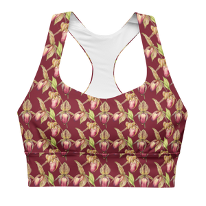 Rothschild Orchid Longline Sports Bra (Burgundy)