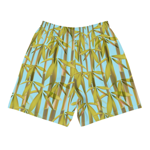 Bamboo Men's Athletic Long Shorts (Blue)