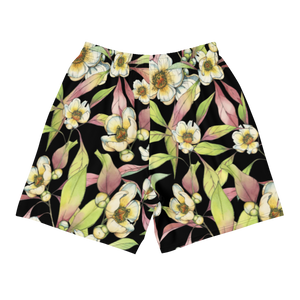 Franklin Flower Men's Recycled Athletic Shorts (Black)