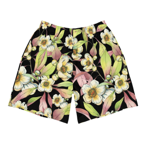 Franklin Flower Men's Recycled Athletic Shorts (Black)
