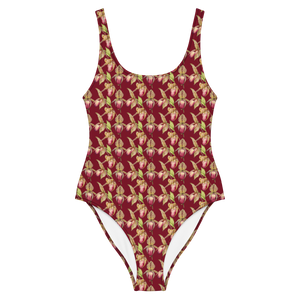 Rothschild Orchid One-Piece Swimsuit (Burgundy)