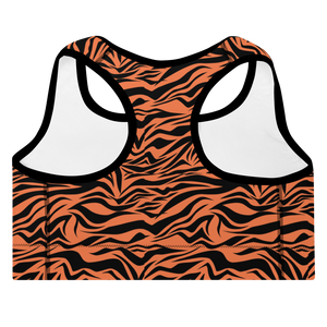 South China Tiger Striped Padded Sports Bra