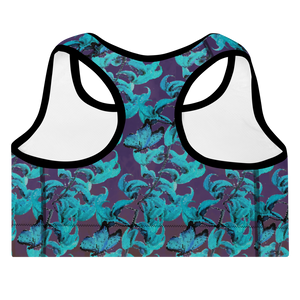 Jade Padded Sports Bra (Stained Glass-Purple Glow)