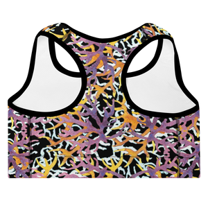 Coral Padded Sports Bra (Black)