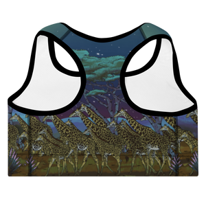Safari Nights Padded Sports Bra (Blue)