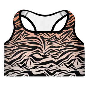 South China Tiger Striped Padded Sports Bra (Fade)