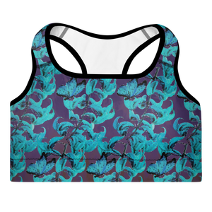 Jade Padded Sports Bra (Stained Glass-Purple Glow)