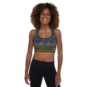 Safari Nights Padded Sports Bra (Blue)