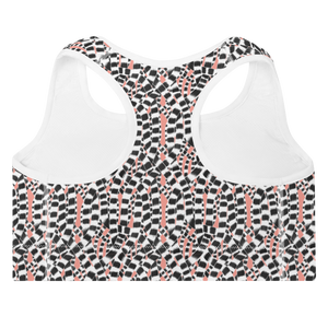 Lemur Stripe (Mona Lisa) Padded Sports Bra