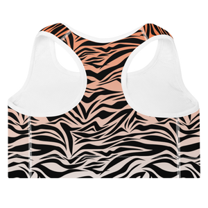 South China Tiger Striped Padded Sports Bra (Fade)