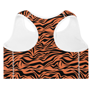 South China Tiger Striped Padded Sports Bra