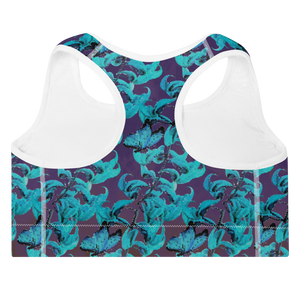 Jade Padded Sports Bra (Stained Glass-Purple Glow)