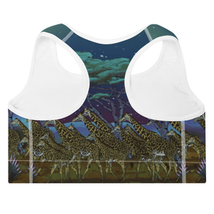 Safari Nights Padded Sports Bra (Blue)
