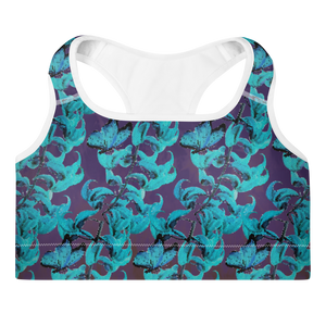 Jade Padded Sports Bra (Stained Glass-Purple Glow)