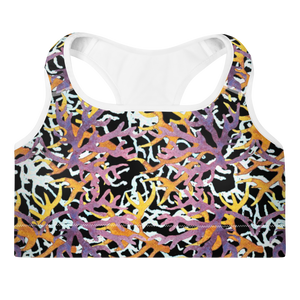 Coral Padded Sports Bra (Black)
