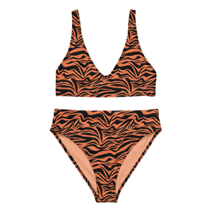 South China Tiger Striped Recycled High-waisted Bikini