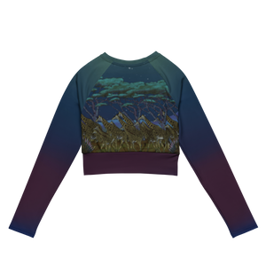 Safari Nights Recycled Long-sleeve Crop Top