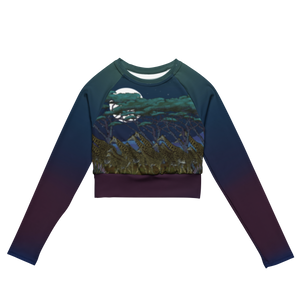 Safari Nights Recycled Long-sleeve Crop Top