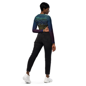 Safari Nights Recycled Long-sleeve Crop Top