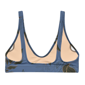 Flora Recycled Padded Bikini Top (Blue)