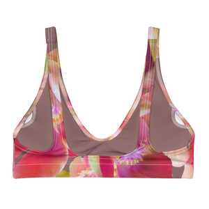 Cannonball Flower Recycled Padded Bikini Top (Light Wood)