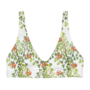 Ferntastic (White) Recycled Padded Bikini Top