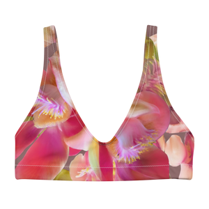 Cannonball Flower Recycled Padded Bikini Top (Light Wood)