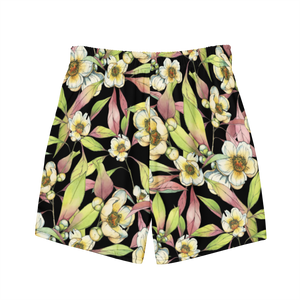 Franklin Flower Men's Swim Trunks (Black)