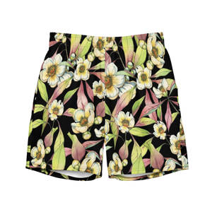 Franklin Flower Men's Swim Trunks (Black)