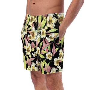Franklin Flower Men's Swim Trunks (Black)
