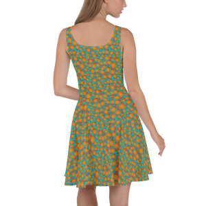 Giraffe Skater Dress (Iris Blue)