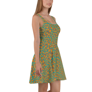 Giraffe Skater Dress (Iris Blue)