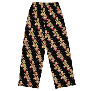Rothschild Orchid Unisex Wide-leg Pants (Pattern Print)