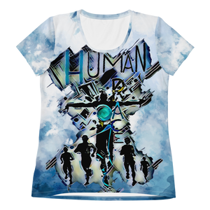 Human Race Blue Women's Athletic Tee