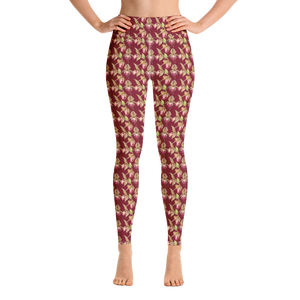 Rothschild Orchid Yoga Leggings (Burgundy)