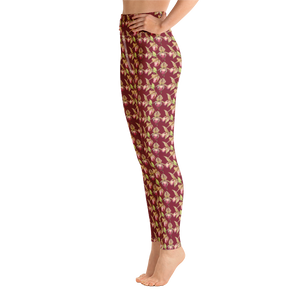 Rothschild Orchid Yoga Leggings (Burgundy)