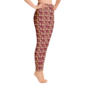 Rothschild Orchid Yoga Leggings (Burgundy)