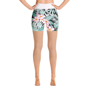 Plumeria Yoga Shorts