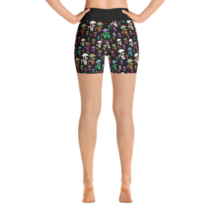 Fungus Among Us (Black Waistband) Yoga Shorts